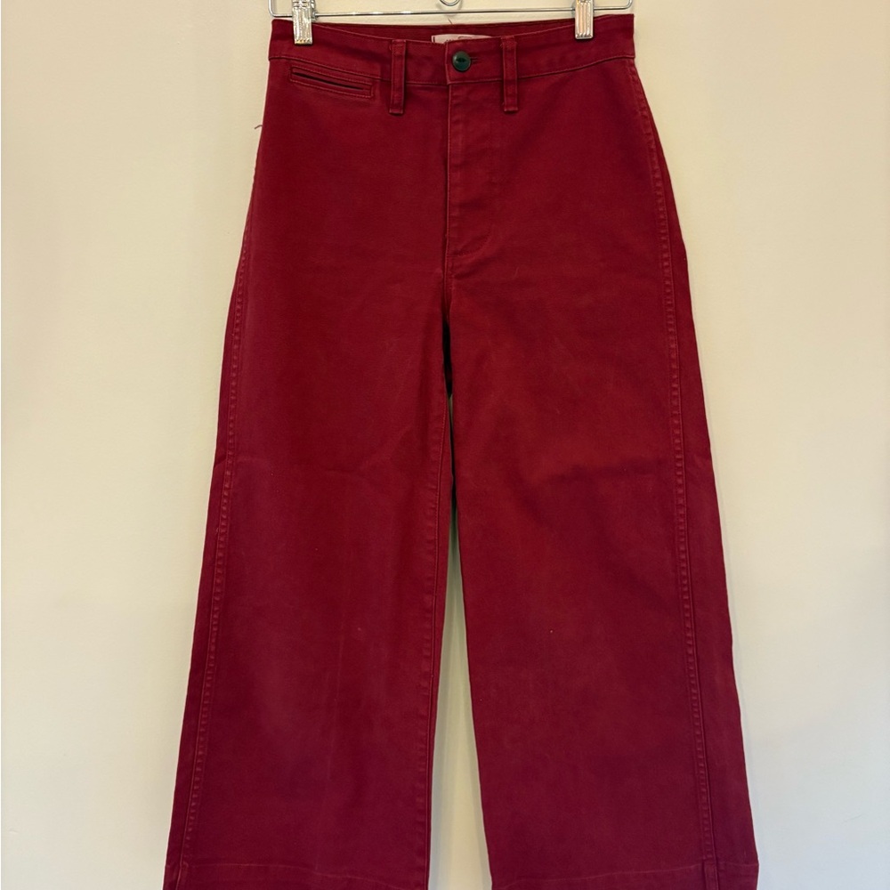 Madewell Women’s Burgundy Wide Leg Pants